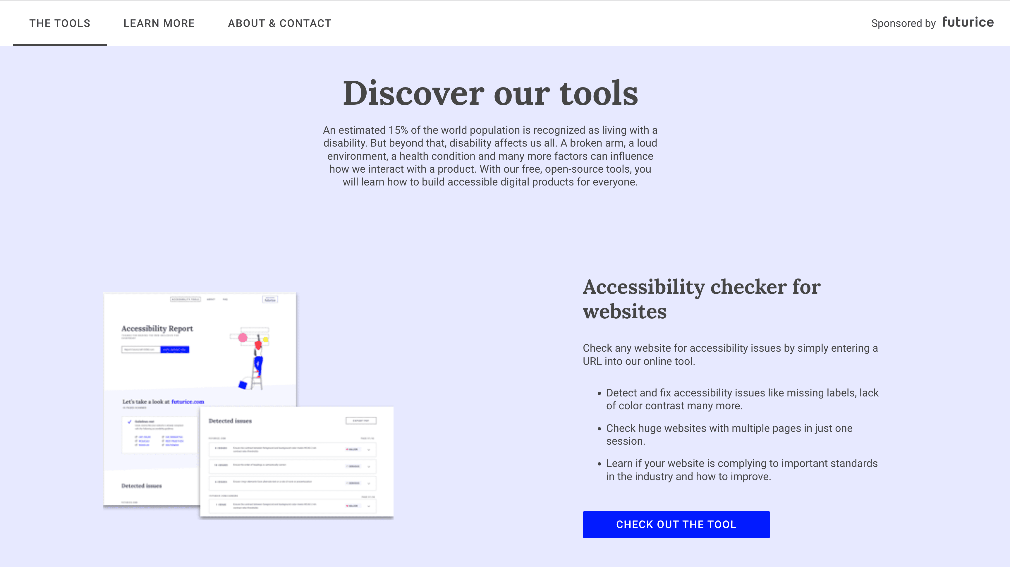Accessibility checker for websites