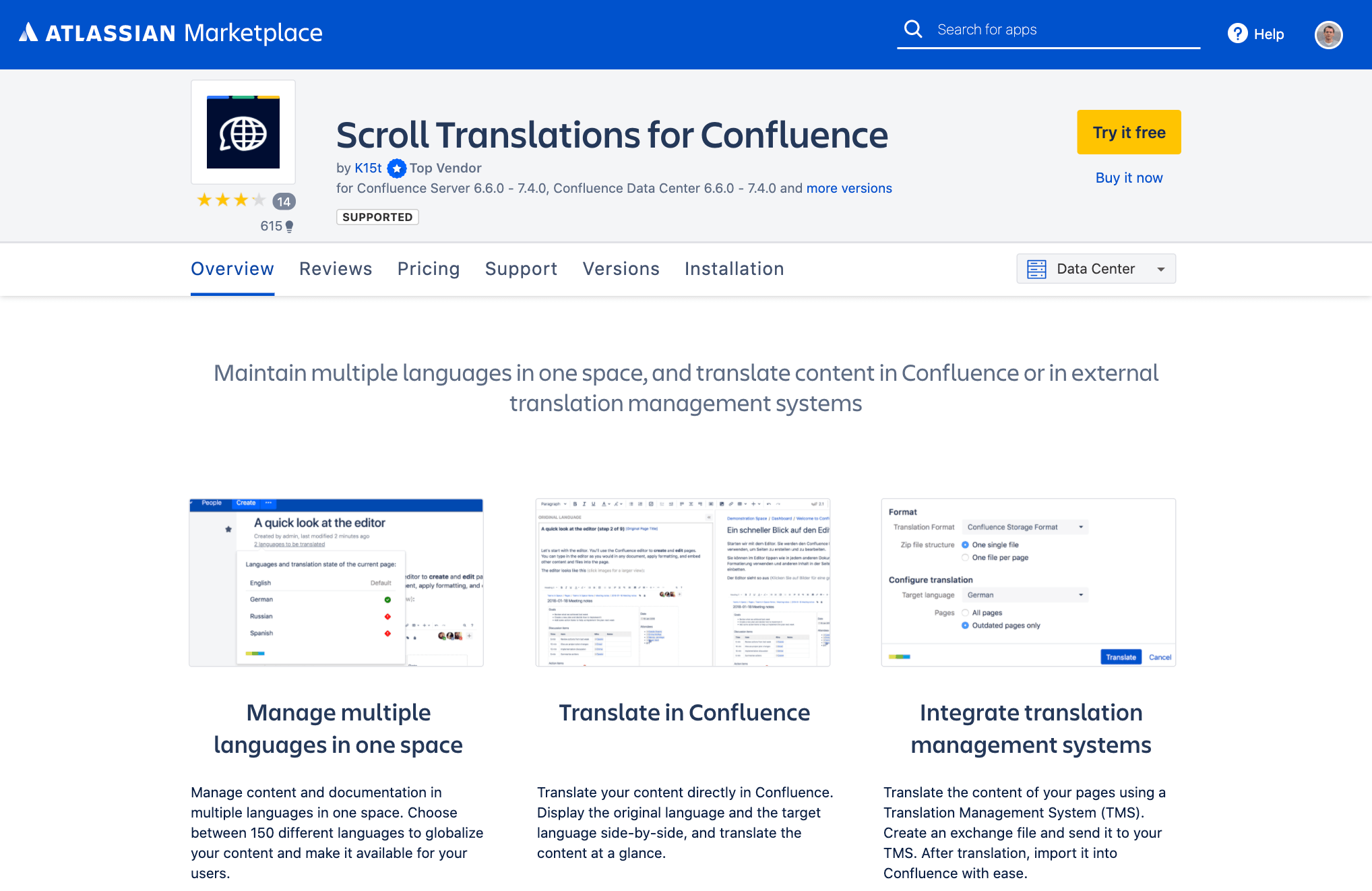 Scroll Translations for Confluence