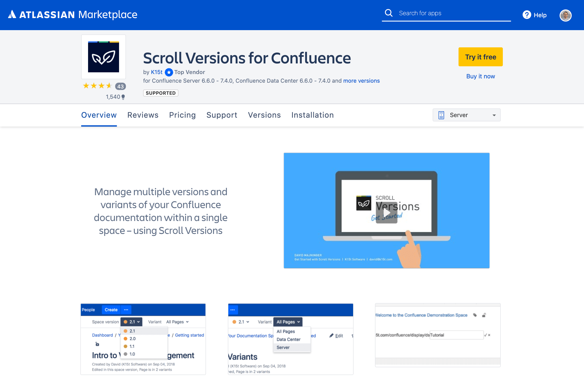 Scroll Versions for Confluence